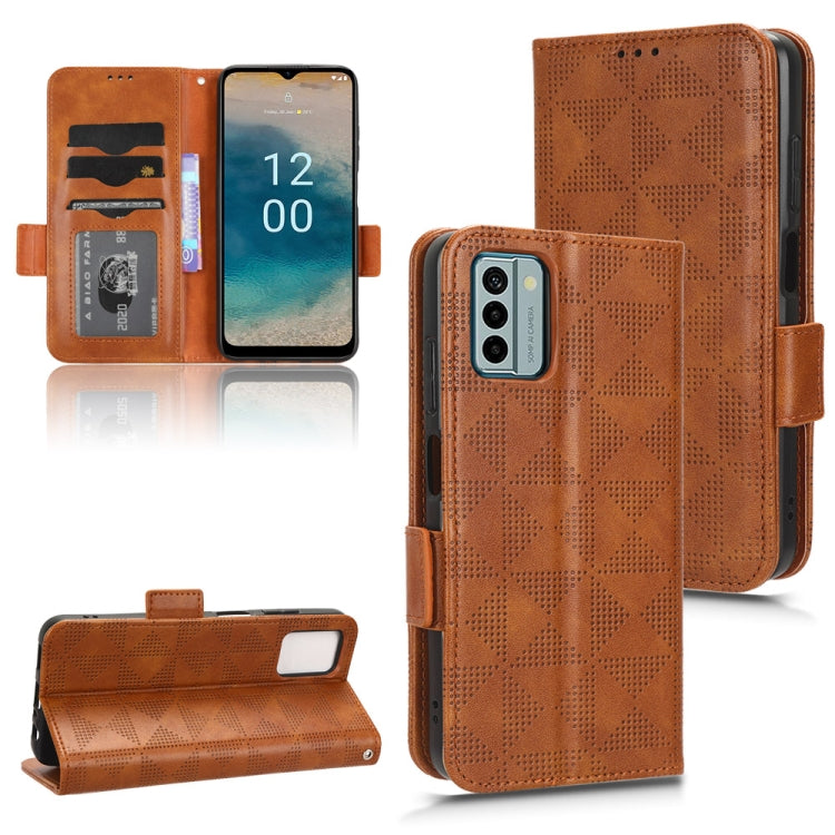 For Nokia G22 4G Symmetrical Triangle Leather Phone Case