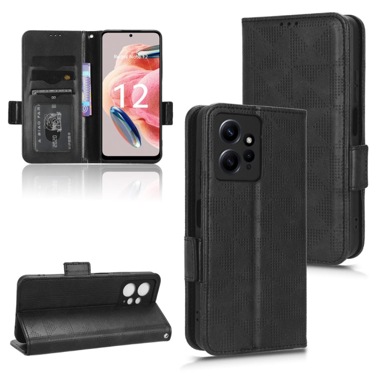 For Xiaomi Redmi Note 12 4G Global Symmetrical Triangle Leather Phone Case