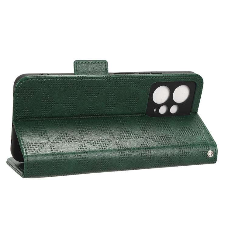 For Xiaomi Redmi Note 12 4G Global Symmetrical Triangle Leather Phone Case