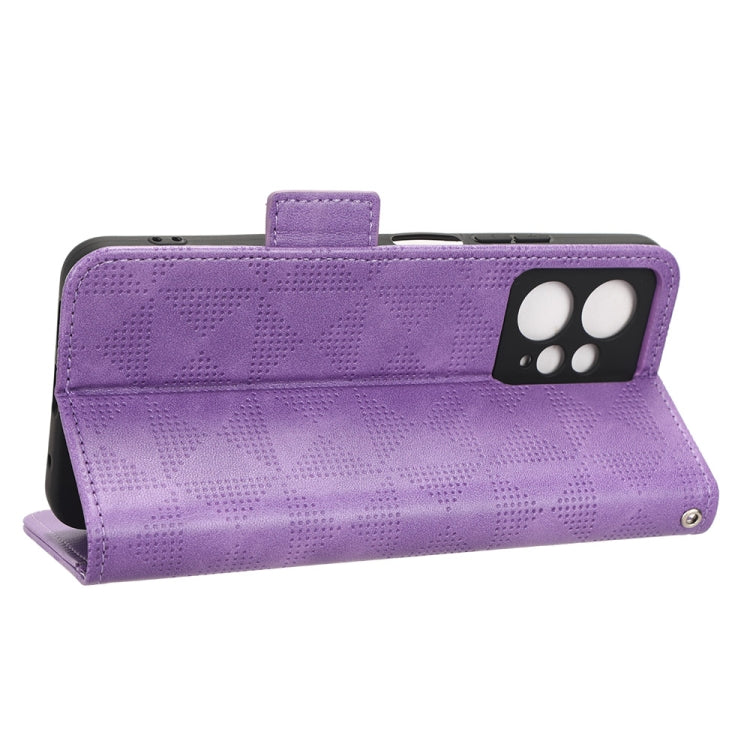 For Xiaomi Redmi Note 12 4G Global Symmetrical Triangle Leather Phone Case