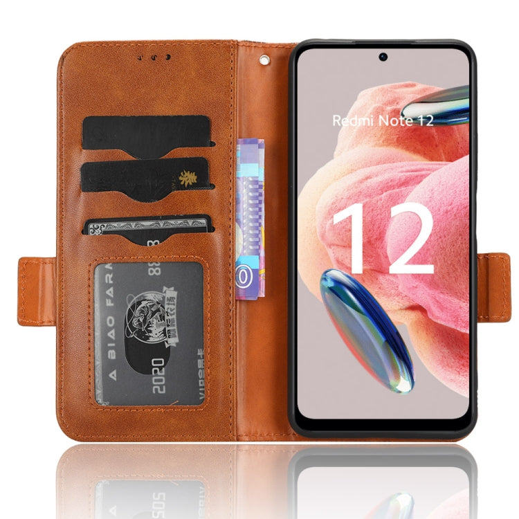 For Xiaomi Redmi Note 12 4G Global Symmetrical Triangle Leather Phone Case