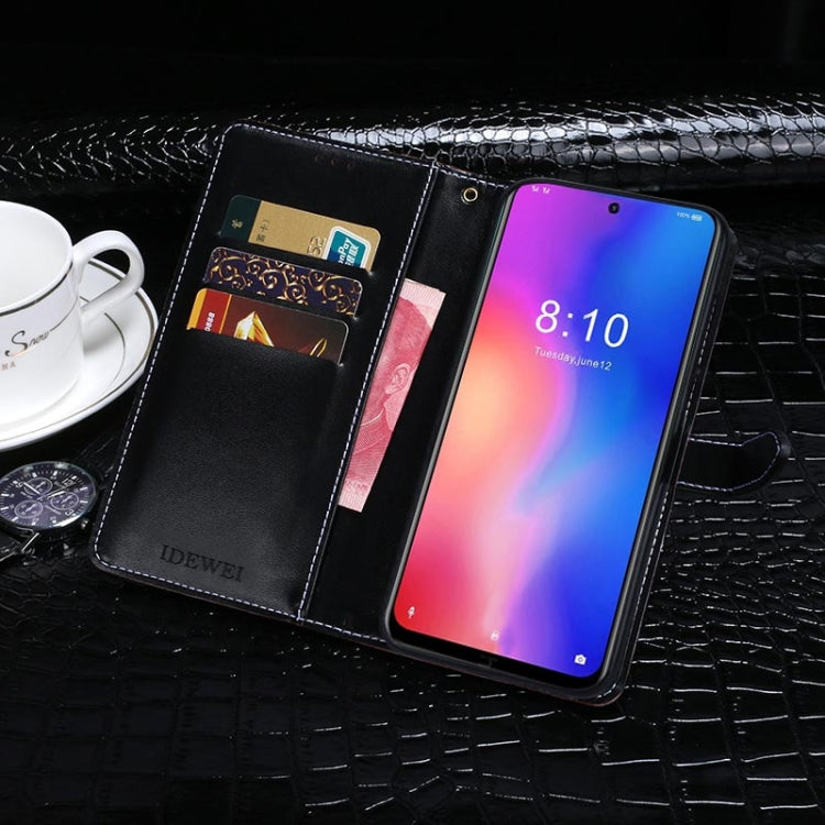 For Homtom P30 Pro idewei Crocodile Texture Horizontal Flip Leather Case with Holder & Card Slots & Wallet