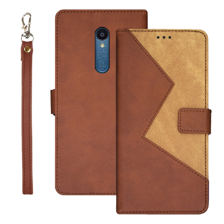 For Sharp Rouvo V idewei Two-color Splicing Leather Phone Case