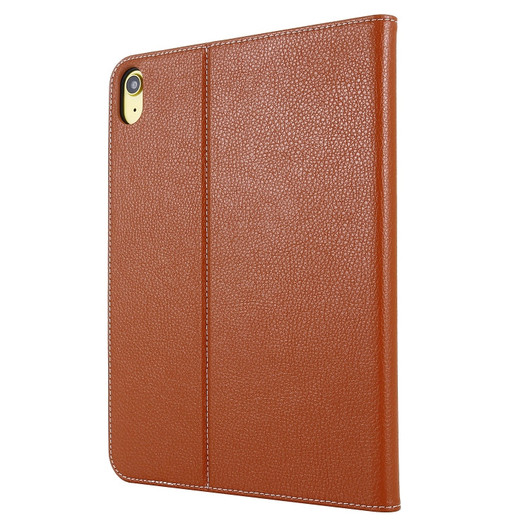 For iPad 10th Gen 10.9 2022 GEBEI Silk Texture Flip Tablet Leather Case