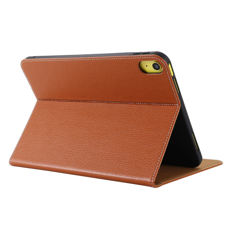For iPad 10th Gen 10.9 2022 GEBEI Silk Texture Flip Tablet Leather Case