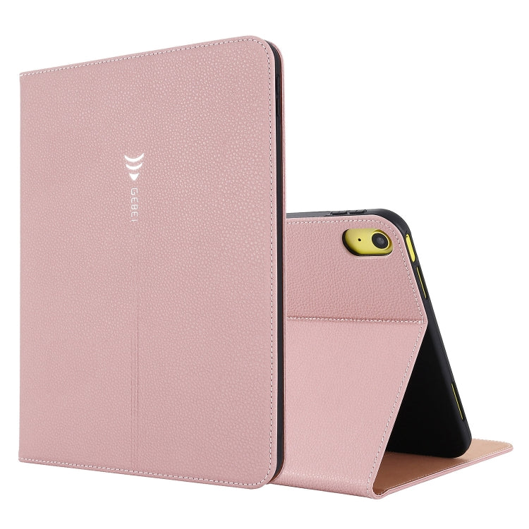 For iPad 10th Gen 10.9 2022 GEBEI Silk Texture Flip Tablet Leather Case