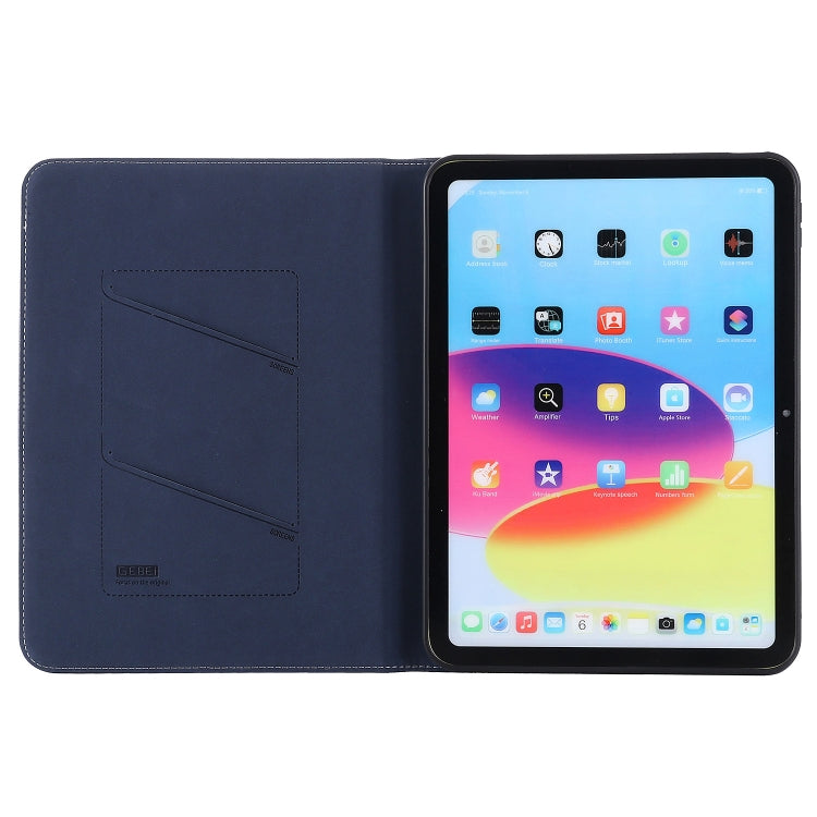 For iPad 10th Gen 10.9 2022 GEBEI Silk Texture Flip Tablet Leather Case