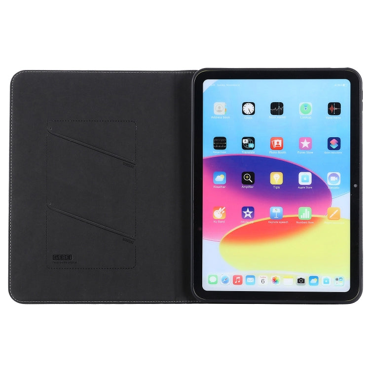 For iPad 10th Gen 10.9 2022 GEBEI Silk Texture Flip Tablet Leather Case