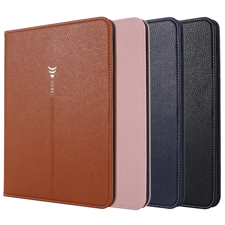 For iPad 10th Gen 10.9 2022 GEBEI Silk Texture Flip Tablet Leather Case