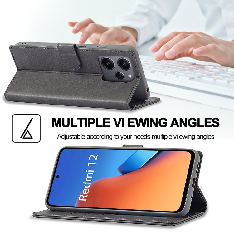 For Xiaomi Redmi 12 4G Global LC.IMEEKE Calf Texture Leather Phone Case