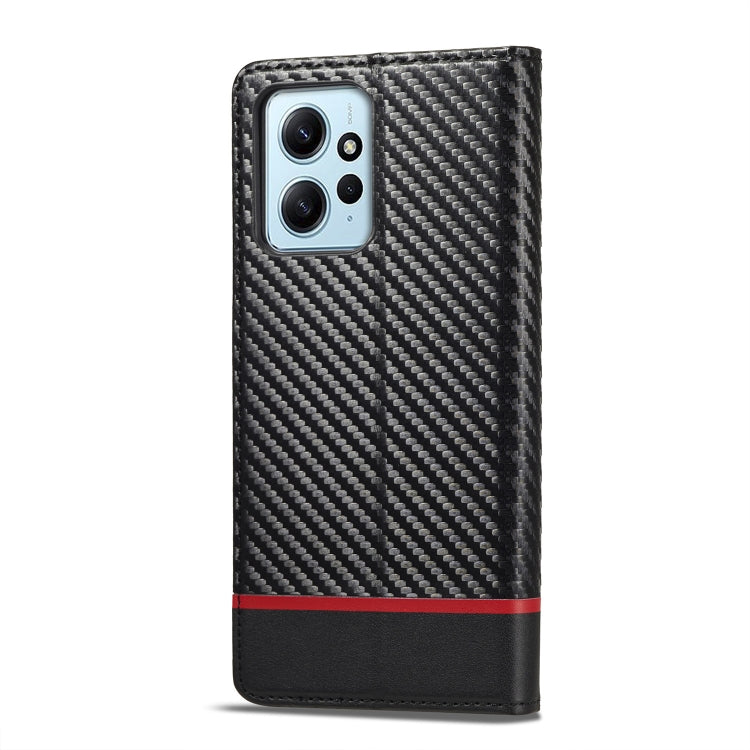 For Xiaomi Redmi Note 12 4G Global LC.IMEEKE Carbon Fiber Leather Phone Case