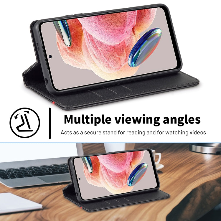 For Xiaomi Redmi Note 12 4G Global LC.IMEEKE Carbon Fiber Leather Phone Case