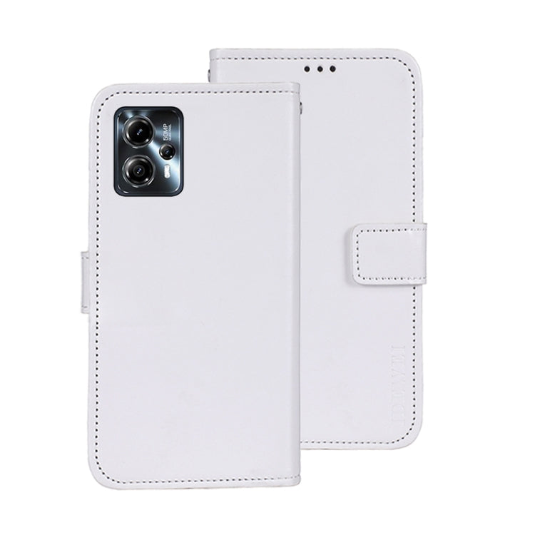 For Motorola Moto G23/G13 idewei Crazy Horse Texture Leather Phone Case with Holder
