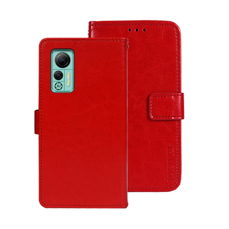 For Ulefone Note 14 idewei Crazy Horse Texture Leather Phone Case with Holder