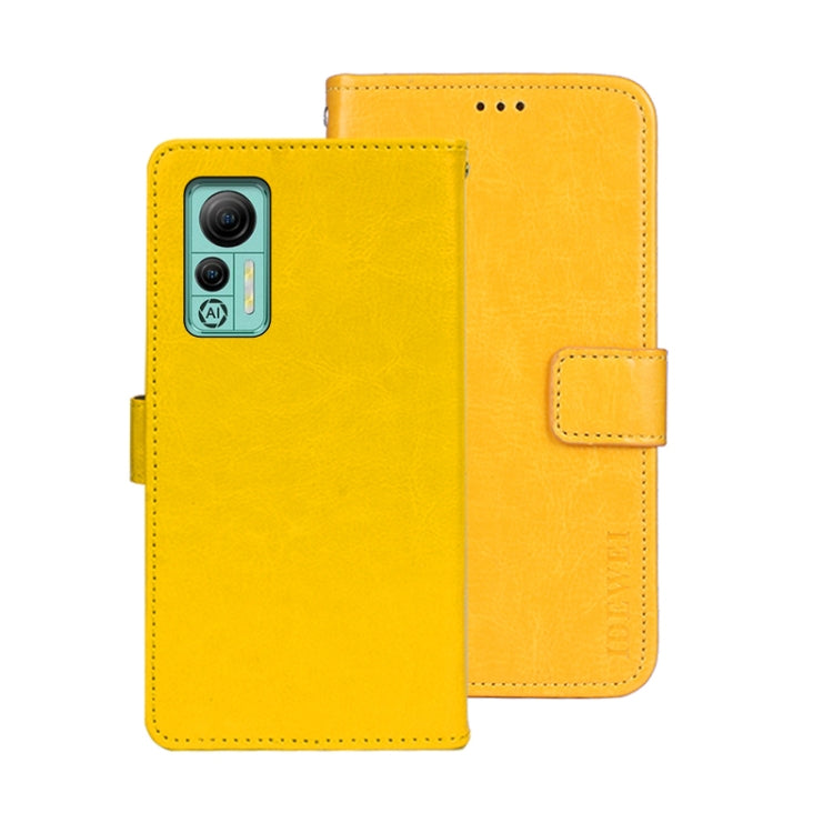 For Ulefone Note 14 idewei Crazy Horse Texture Leather Phone Case with Holder