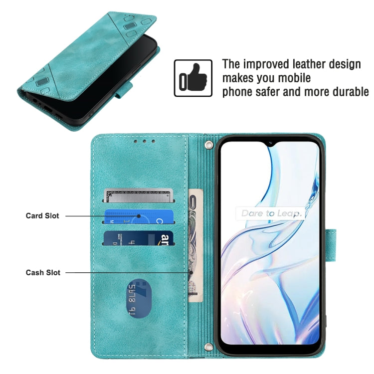 For Realme C30s Skin-feel Embossed Leather Phone Case