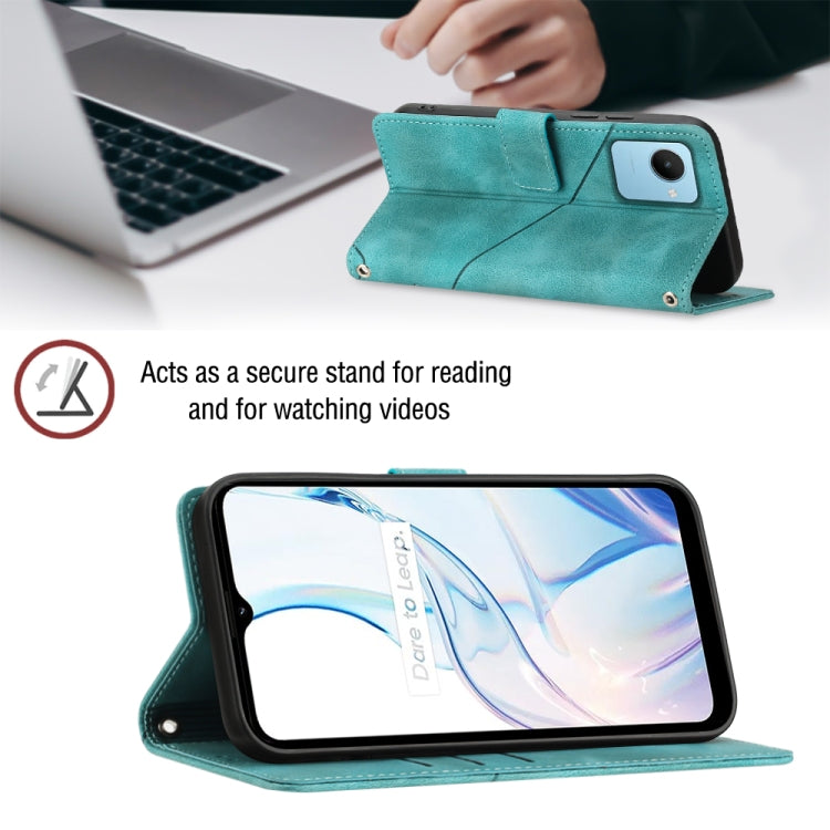 For Realme C30s Skin-feel Embossed Leather Phone Case