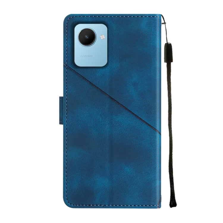 For Realme C30s Skin-feel Embossed Leather Phone Case