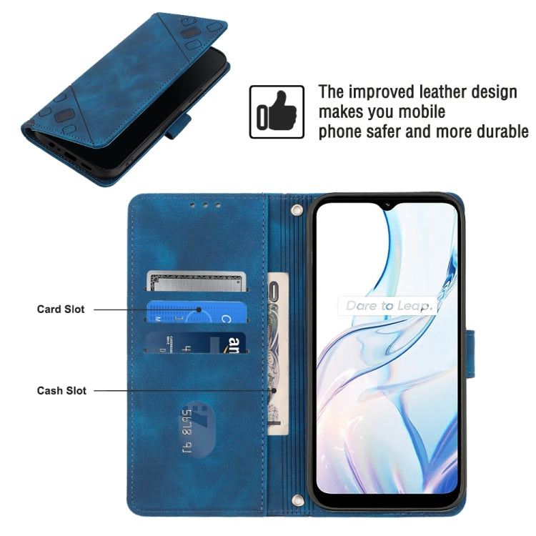 For Realme C30s Skin-feel Embossed Leather Phone Case