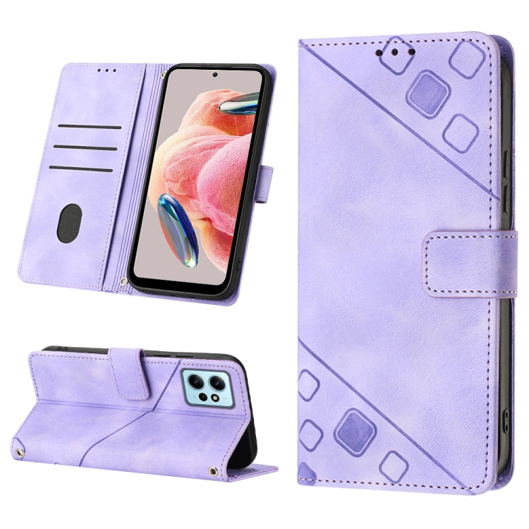For Xiaomi Redmi Note 12 4G Global Skin-feel Embossed Leather Phone Case
