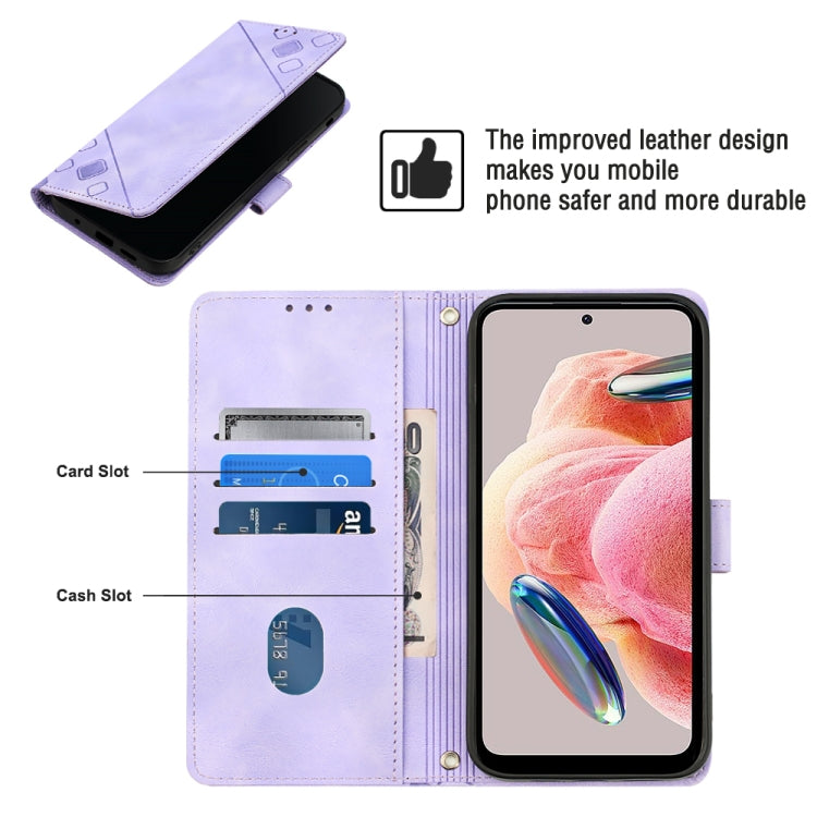 For Xiaomi Redmi Note 12 4G Global Skin-feel Embossed Leather Phone Case