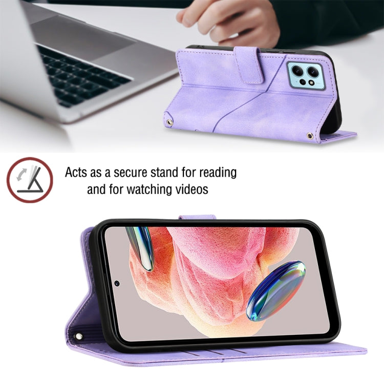 For Xiaomi Redmi Note 12 4G Global Skin-feel Embossed Leather Phone Case