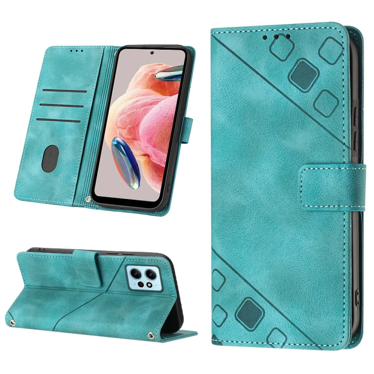 For Xiaomi Redmi Note 12 4G Global Skin-feel Embossed Leather Phone Case