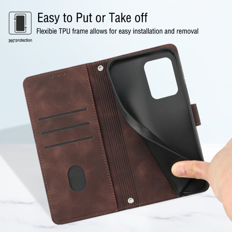 For Xiaomi Redmi Note 12 4G Global Skin-feel Embossed Leather Phone Case