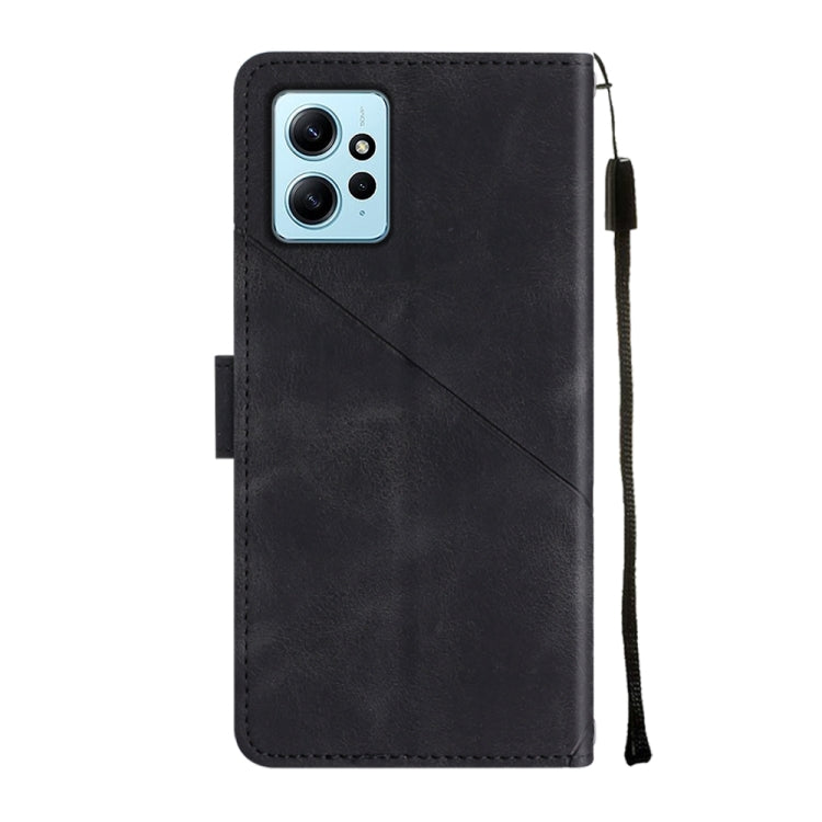 For Xiaomi Redmi Note 12 4G Global Skin-feel Embossed Leather Phone Case