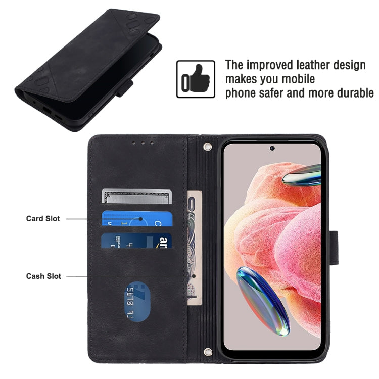 For Xiaomi Redmi Note 12 4G Global Skin-feel Embossed Leather Phone Case