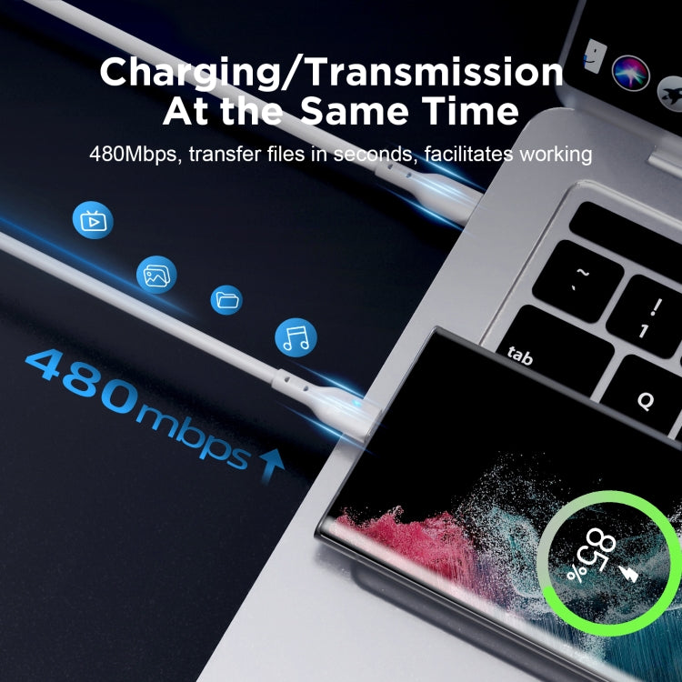 JOYROOM S-CC100A13 100W USB-C / Type-C to USB-C / Type-C Fast Charging Data Cable, Length:1.2m