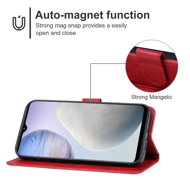 For vivo Y11 2023 / Y02 4G / Y02A Leather Phone Case