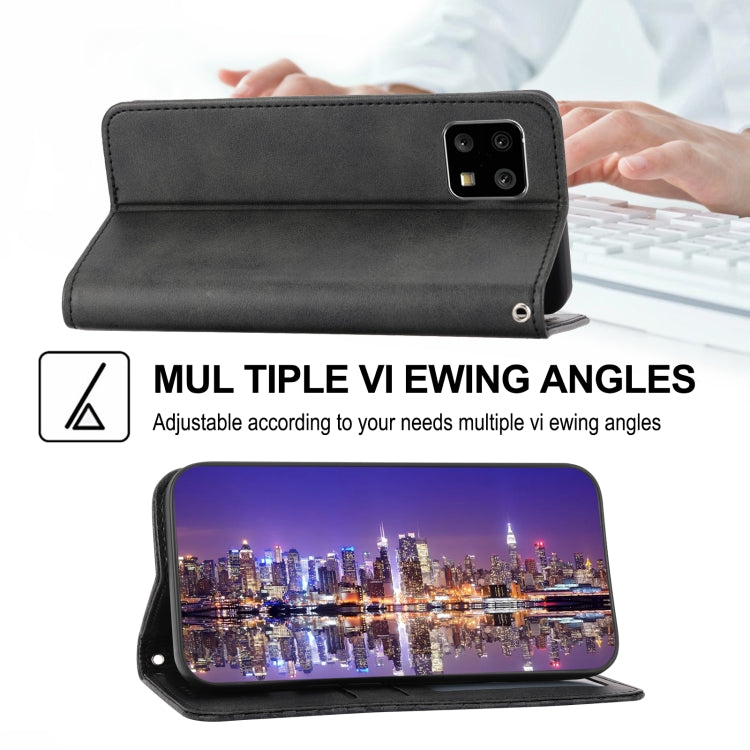 For Motorola Moto G Power 2023 Cubic Grid Calf Texture Magnetic Leather Phone Case