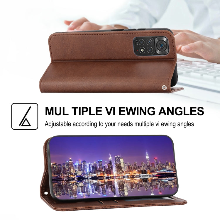 For Xiaomi Redmi K60/K60 Pro Cubic Grid Calf Texture Magnetic Leather Phone Case