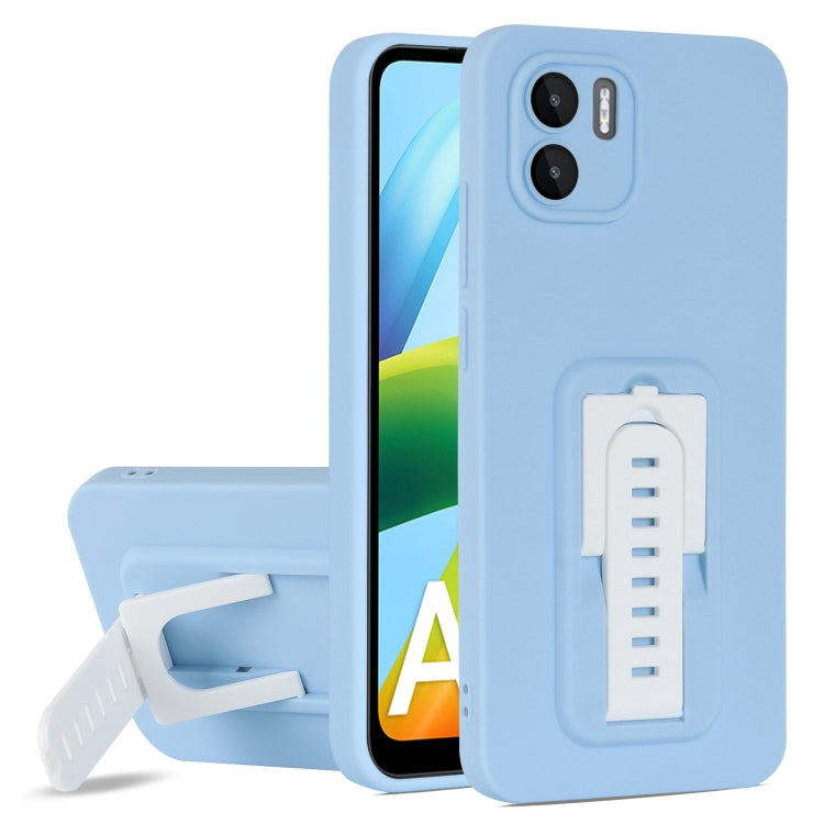 For Xiaomi Redmi A1 4G Strap Holder Shockproof Protective Phone Case with Lens Film