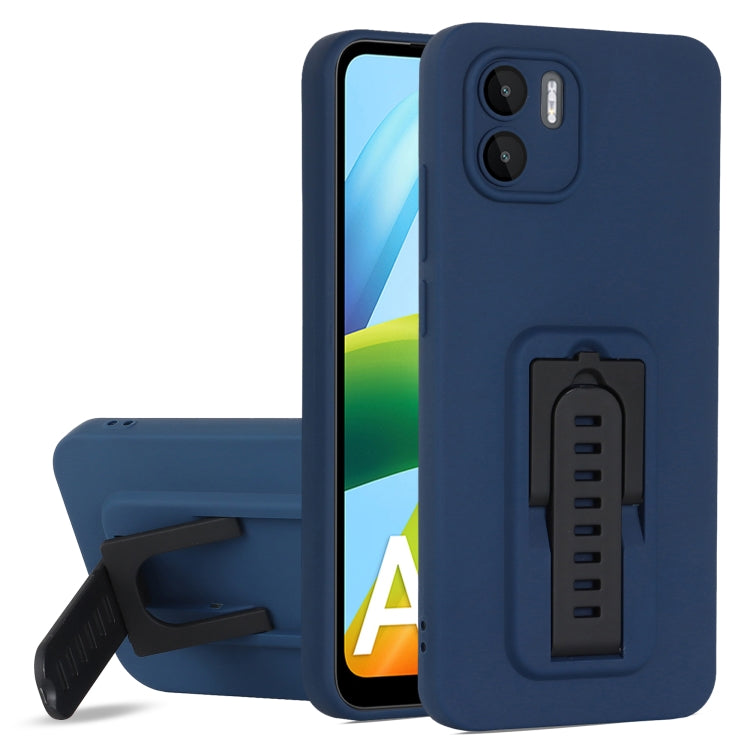 For Xiaomi Redmi A1 4G Strap Holder Shockproof Protective Phone Case with Lens Film