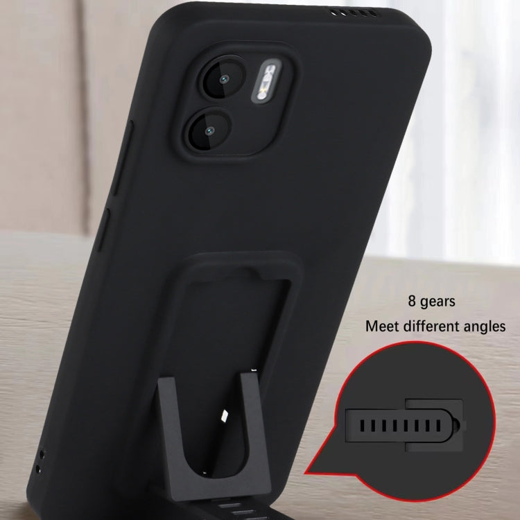 For Xiaomi Redmi A1 4G Strap Holder Shockproof Protective Phone Case with Lens Film