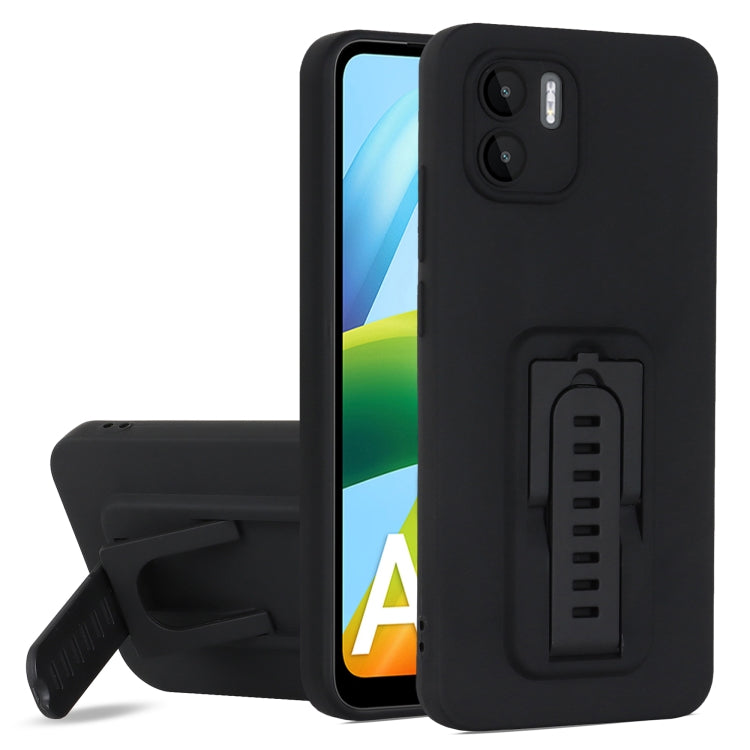 For Xiaomi Redmi A1+ 4G Strap Holder Shockproof Protective Phone Case with Lens Film