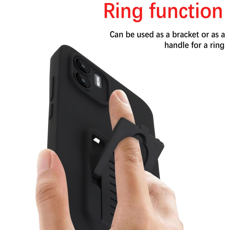For Xiaomi Redmi A1+ 4G Strap Holder Shockproof Protective Phone Case with Lens Film
