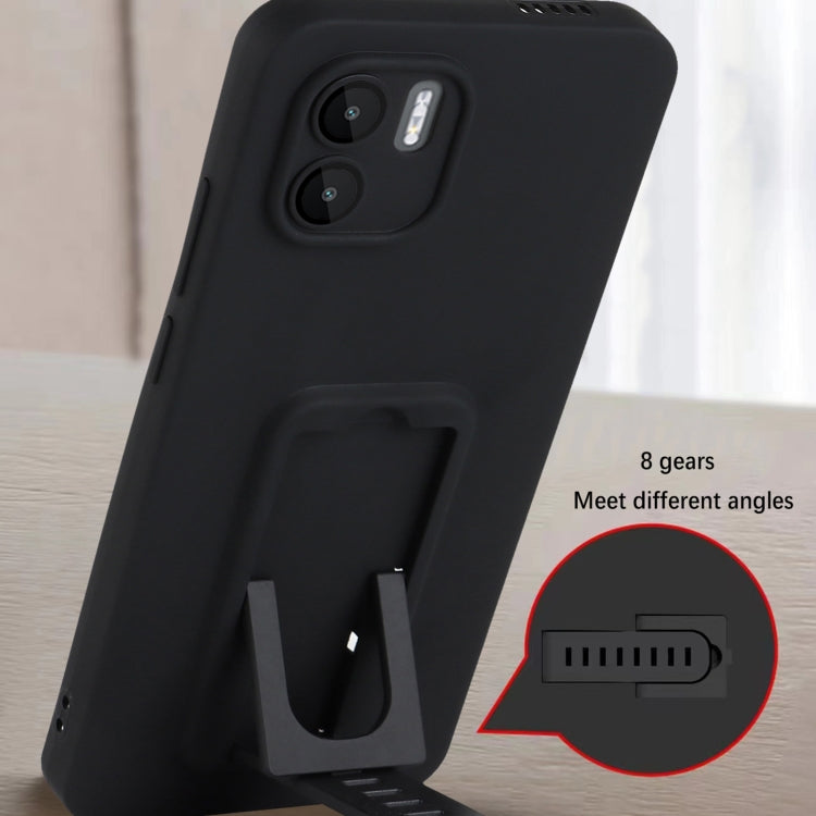 For Xiaomi Redmi A1+ 4G Strap Holder Shockproof Protective Phone Case with Lens Film