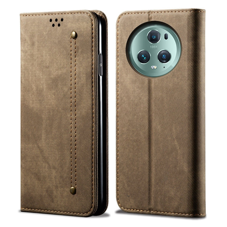 For Honor Magic5 Denim Texture Leather Phone Case