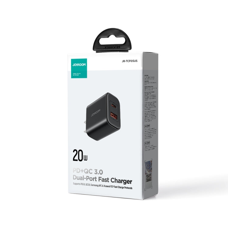 J0YROOM TCF05 20W USB+USB-C/Type-C Fast Charger, Specification:US Plug