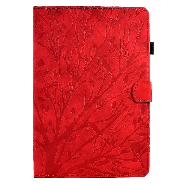 For Amazon Fire HD 10 Plus / HD 10 2021 Fortune Tree Pressure Flower PU Tablet Case with Wake-up / Sleep Function