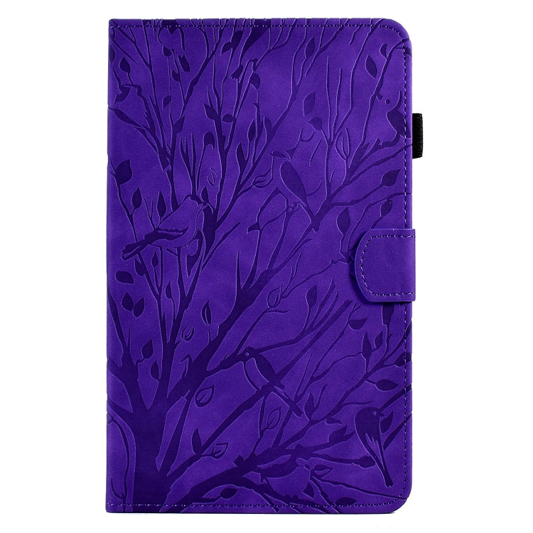 For Amazon Fire 7 2015 2017 2019 Fortune Tree Pressure Flower PU Tablet Case with Wake-up / Sleep Function