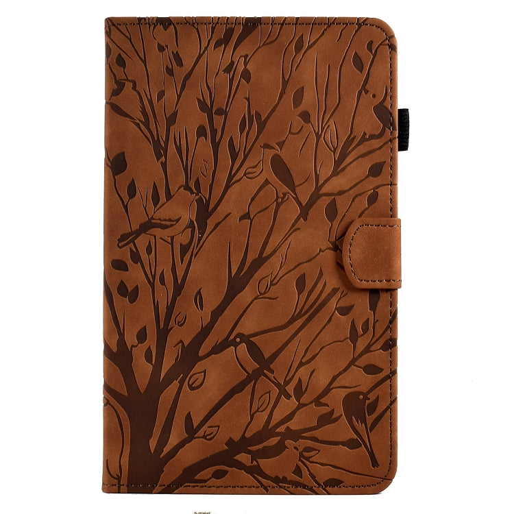 For Amazon Fire 7 2015 2017 2019 Fortune Tree Pressure Flower PU Tablet Case with Wake-up / Sleep Function