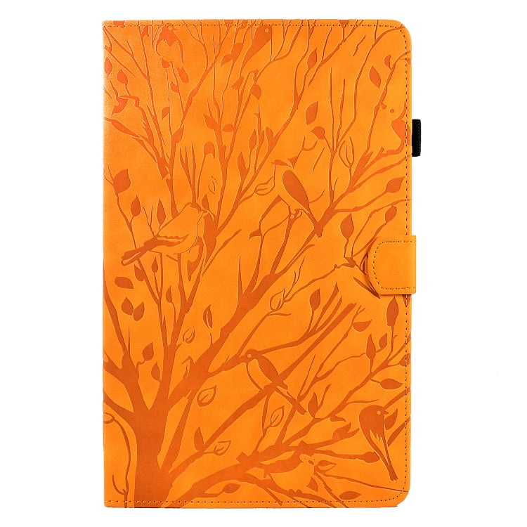 For Lenovo M10 HD 2nd X306X Fortune Tree Pressure Flower PU Tablet Case with Wake-up / Sleep Function