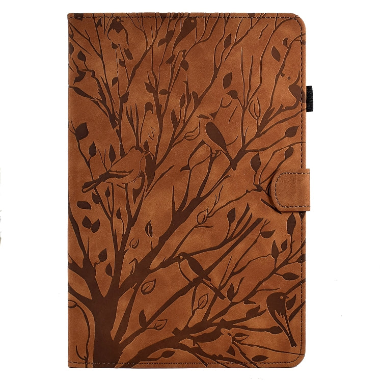For Huawei Enjoy Tablet 2 / MatePad T 10 / MatePad T 10S / Honor Pad 6 / Honor Pad X6 Fortune Tree Pressure Flower PU Tablet Case