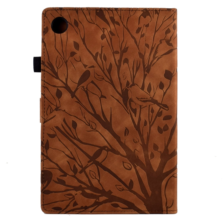 For Huawei Enjoy Tablet 2 / MatePad T 10 / MatePad T 10S / Honor Pad 6 / Honor Pad X6 Fortune Tree Pressure Flower PU Tablet Case