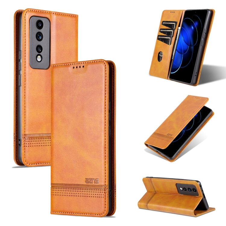For Honor 80 GT AZNS Magnetic Calf Texture Flip Leather Phone Case