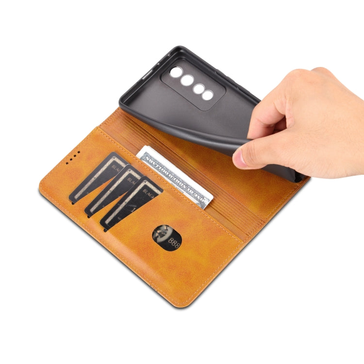 For Honor 80 GT AZNS Magnetic Calf Texture Flip Leather Phone Case